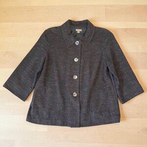 J. Jill blue flecked tweed jacket